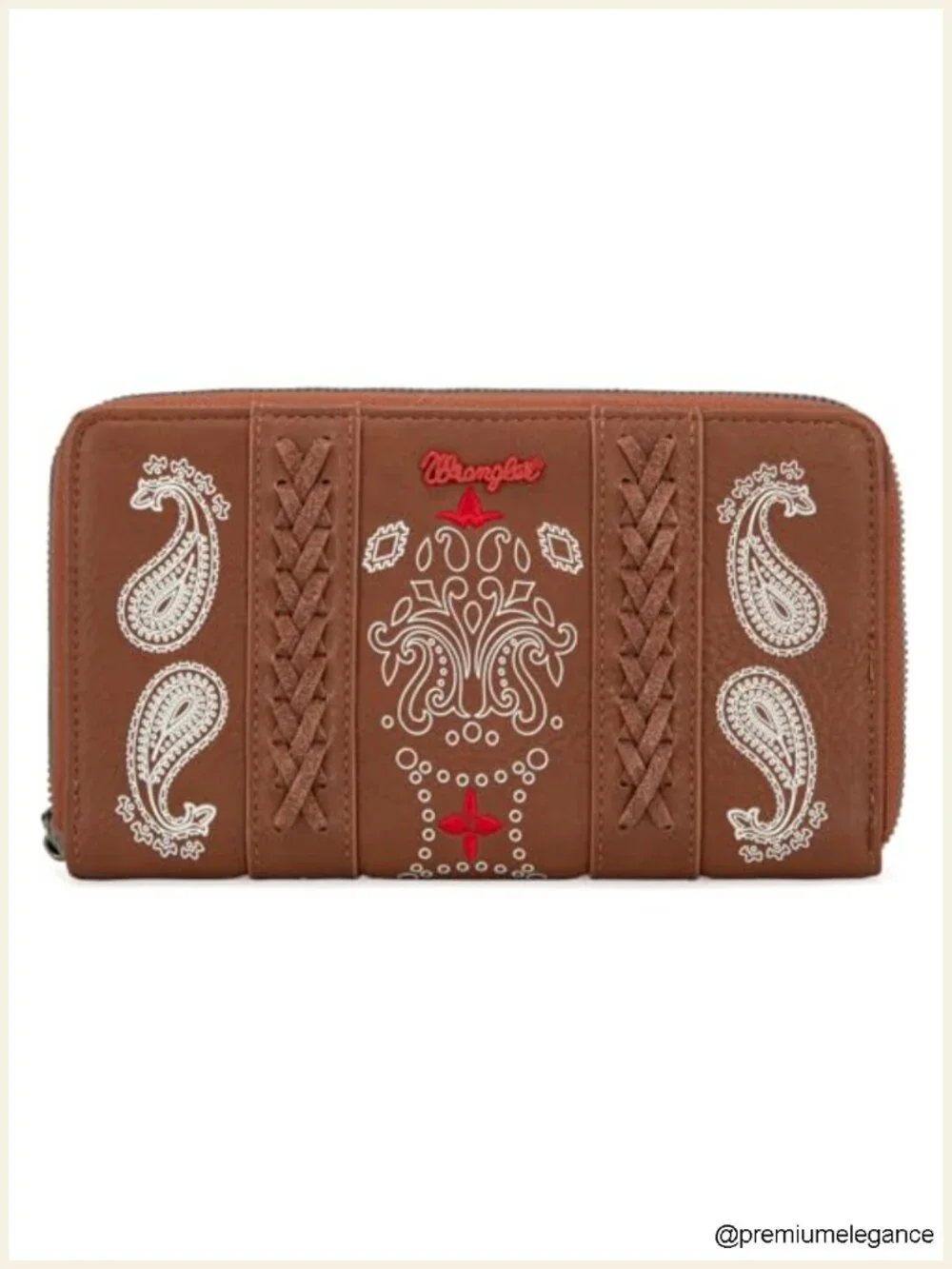 Wristlet Wallet RFID Bifold Travel Wallet Faux Leather Paisley